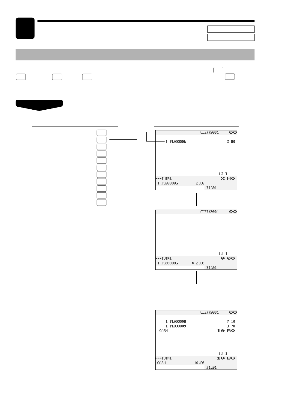 Correction, Correction of the last entry (direct void) | Sharp UP-3300 User Manual | Page 97 / 249