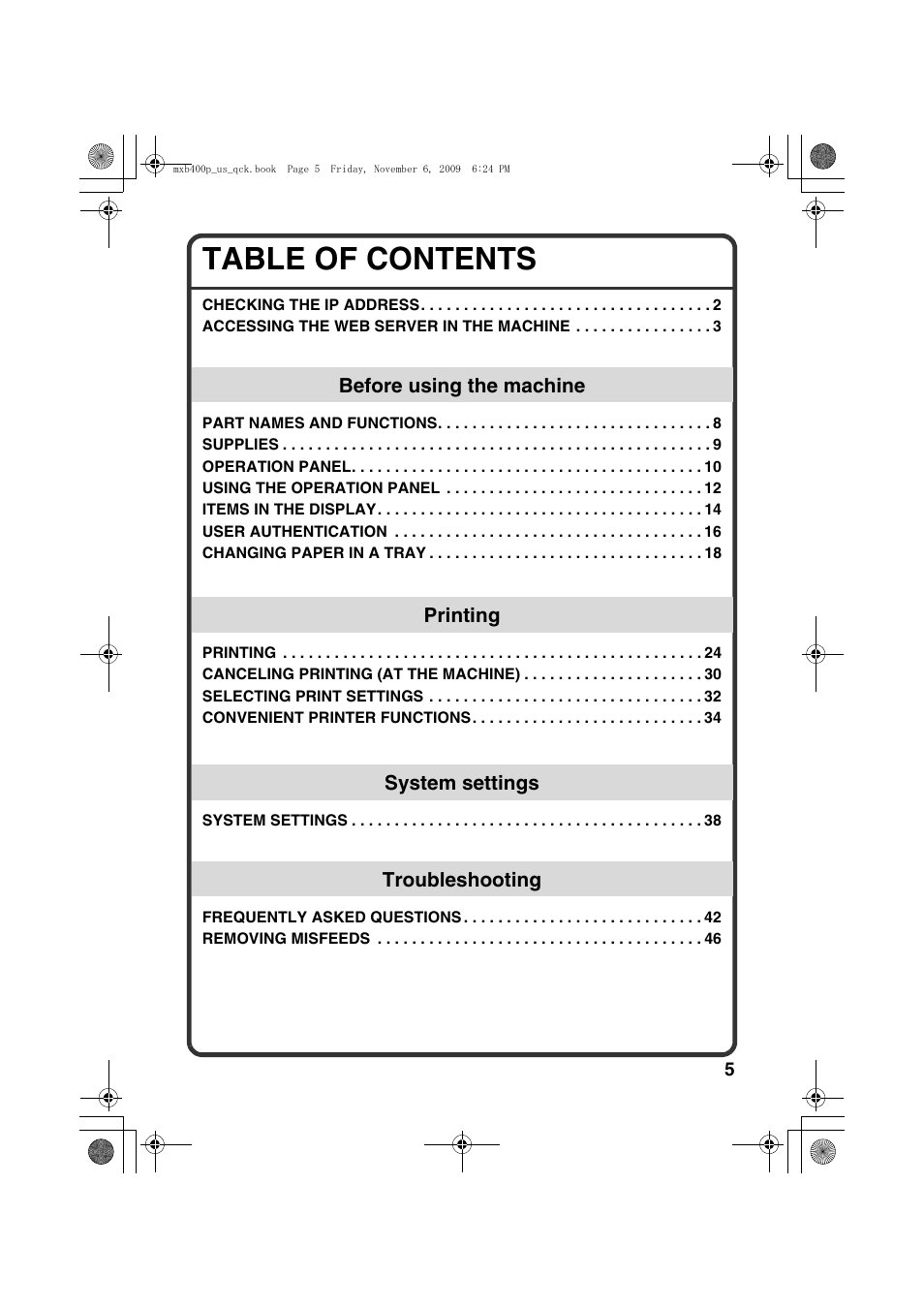 Sharp MX-B400P User Manual | Page 7 / 52