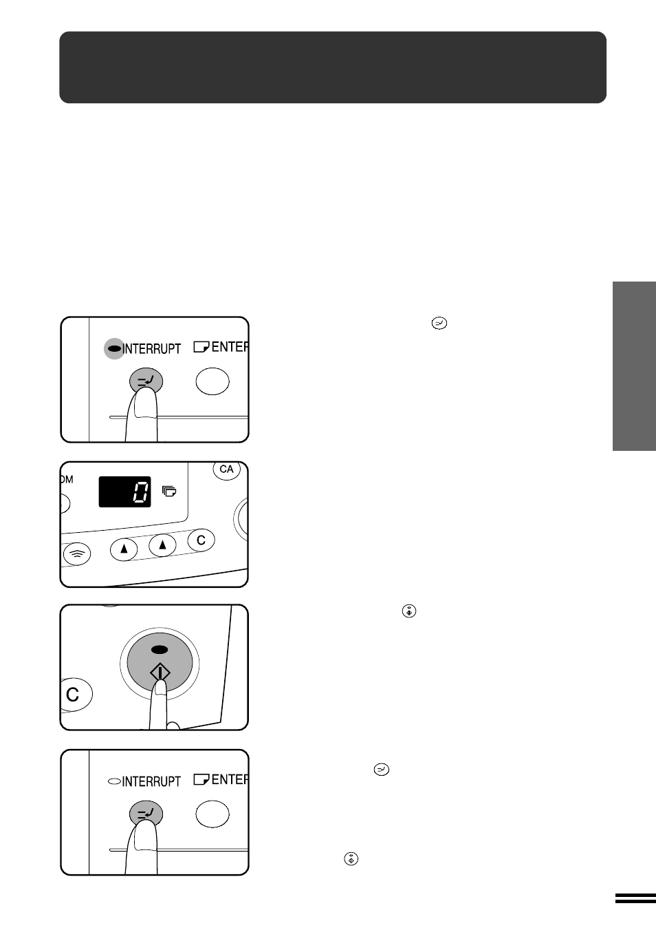 Interrupting a copy run | Sharp AL-1650 User Manual | Page 31 / 66