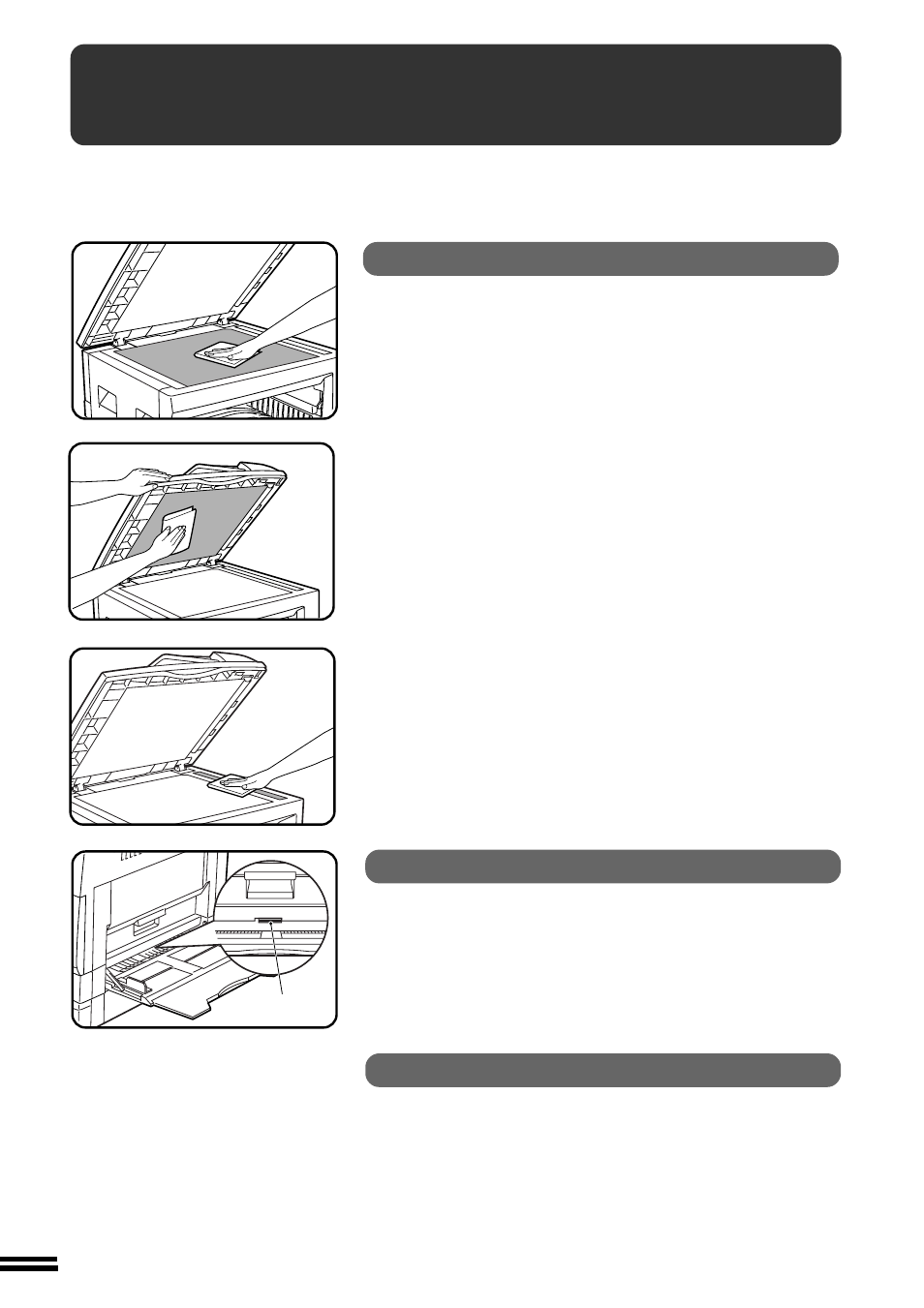 User maintenance, Original table and document feeder cover, Transfer charger | Bypass tray paper feed roller | Sharp AL-1650 User Manual | Page 48 / 66