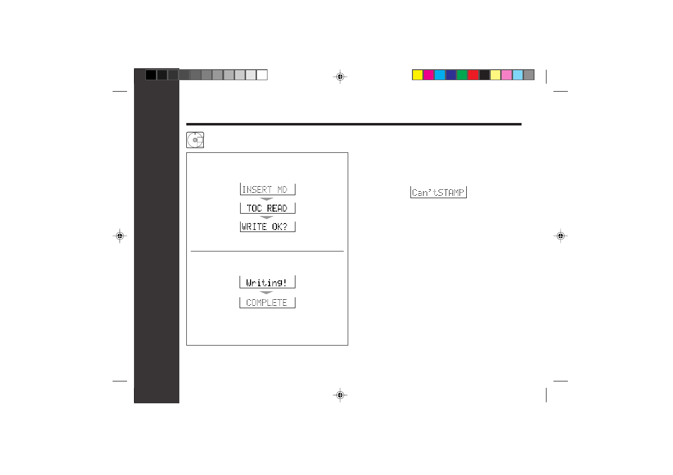 Advanced features, Titling a minidisc : continued | Sharp MD-SR60E User Manual | Page 35 / 48