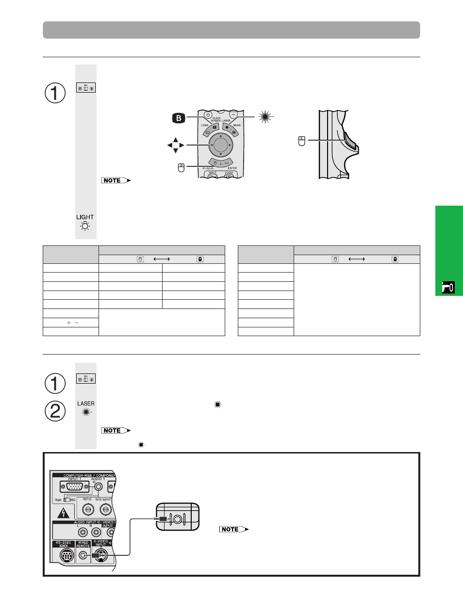 Slide the mouse/adjustment switch to mouse, Use as a wireless mouse | Sharp XG - NV6XU User Manual | Page 23 / 66