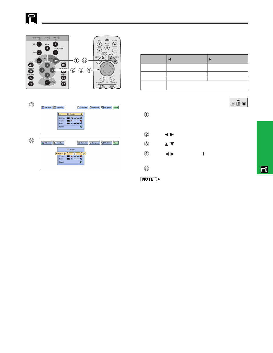 Audio adjustments ……………………………… 28, Audio adjustments | Sharp XG - NV6XU User Manual | Page 29 / 66