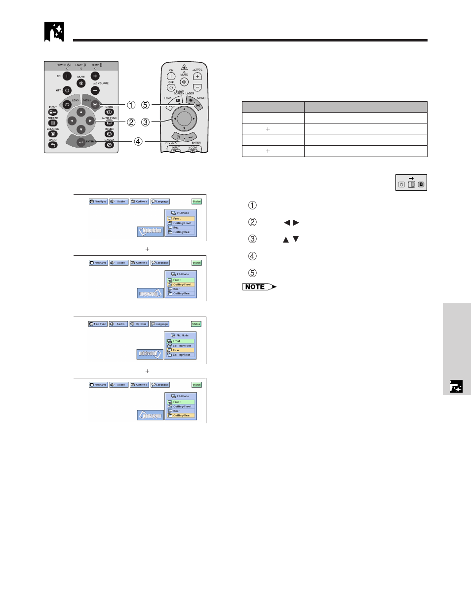 Reverse/invert image function ………………… 42, Reverse/invert image function | Sharp XG - NV6XU User Manual | Page 43 / 66