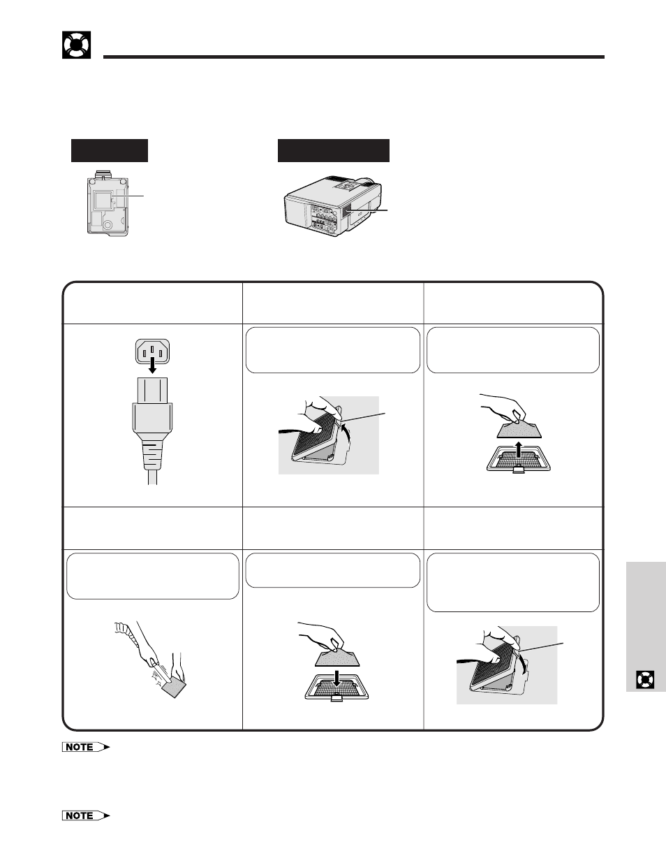 Air filter maintenance …………………………… 46, Air filter maintenance | Sharp XG - NV6XU User Manual | Page 47 / 66