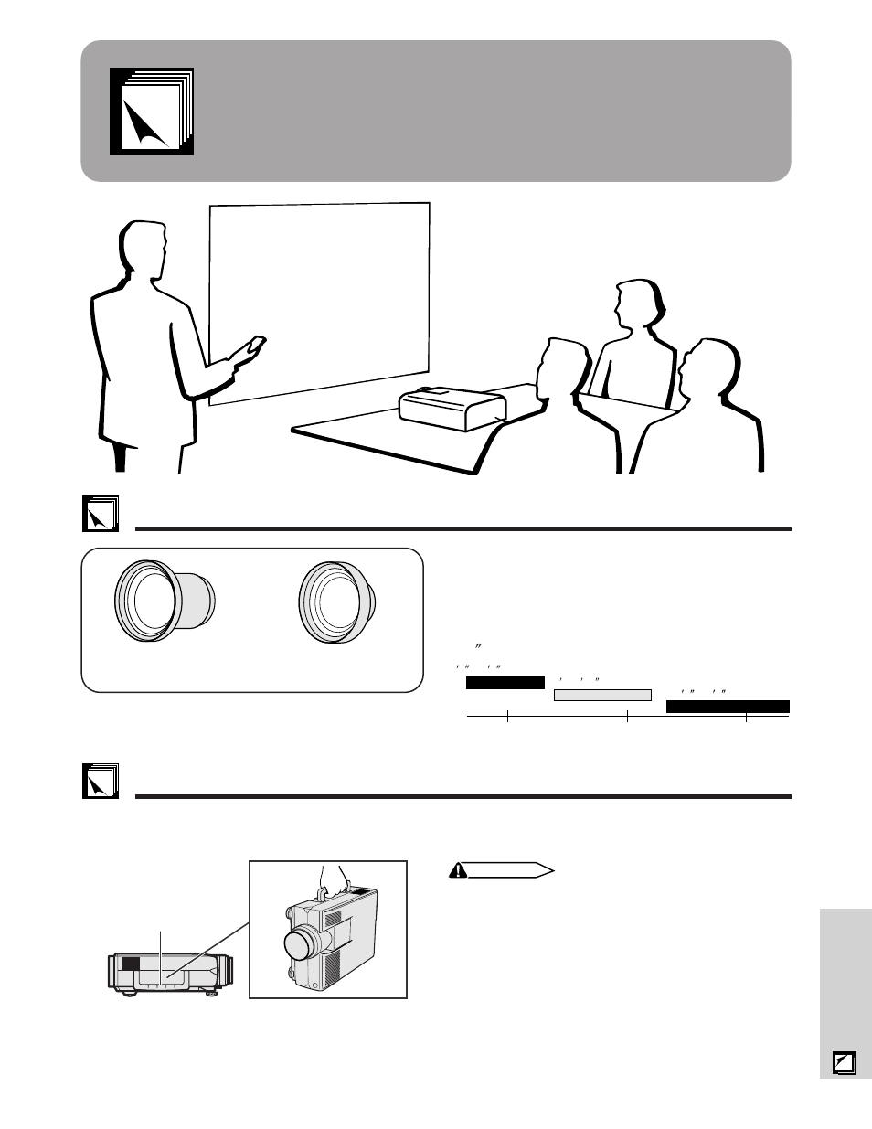 Appendix, Optional lenses, Transporting the projector | Using the carrying handle | Sharp XG - NV6XU User Manual | Page 51 / 66