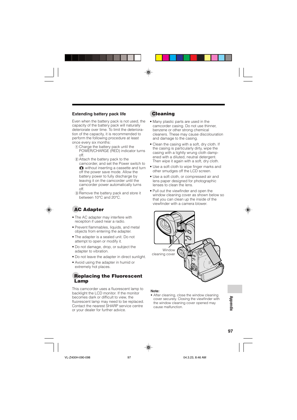 Sharp VL-Z400H-T User Manual | Page 109 / 123