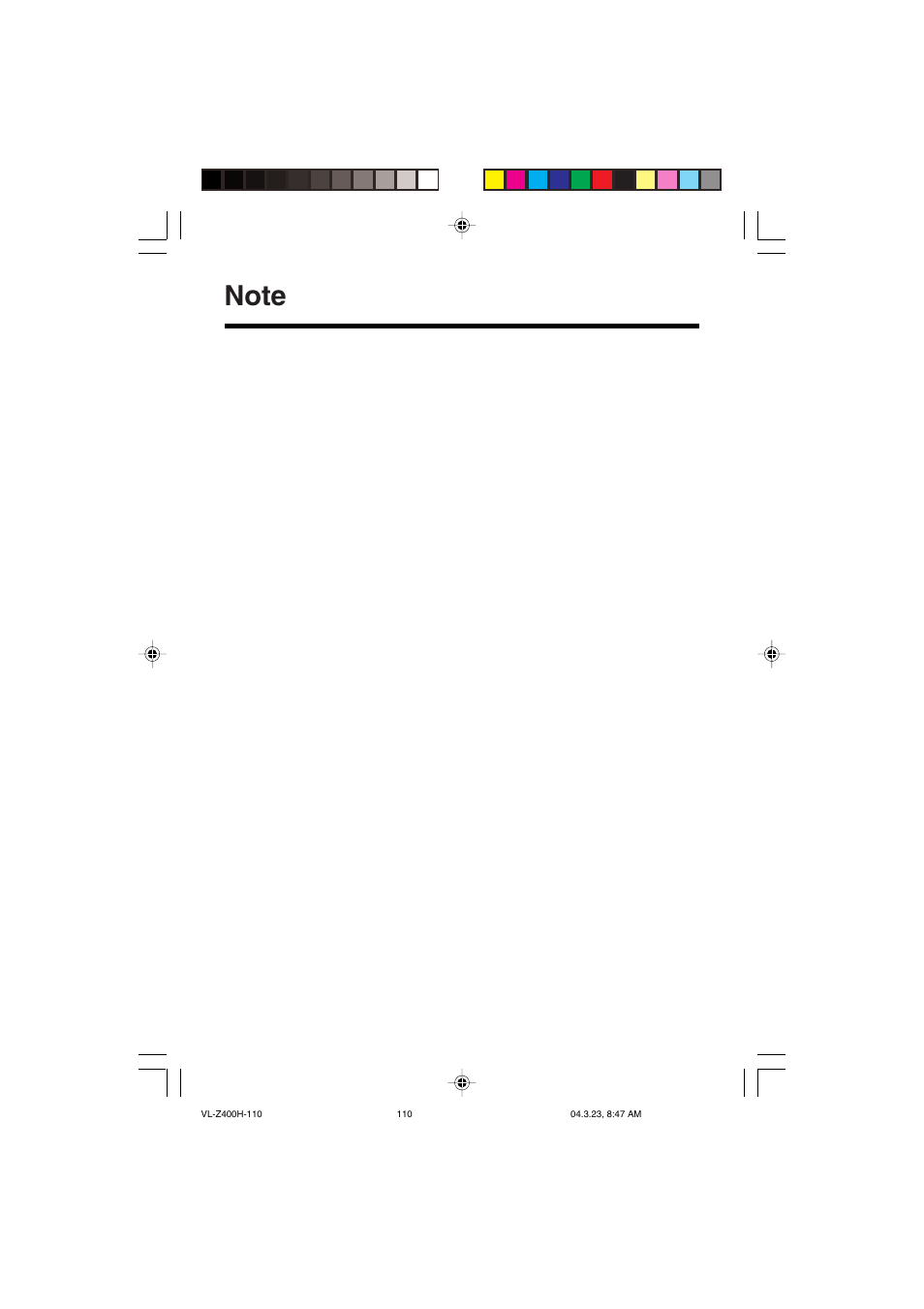 Sharp VL-Z400H-T User Manual | Page 122 / 123