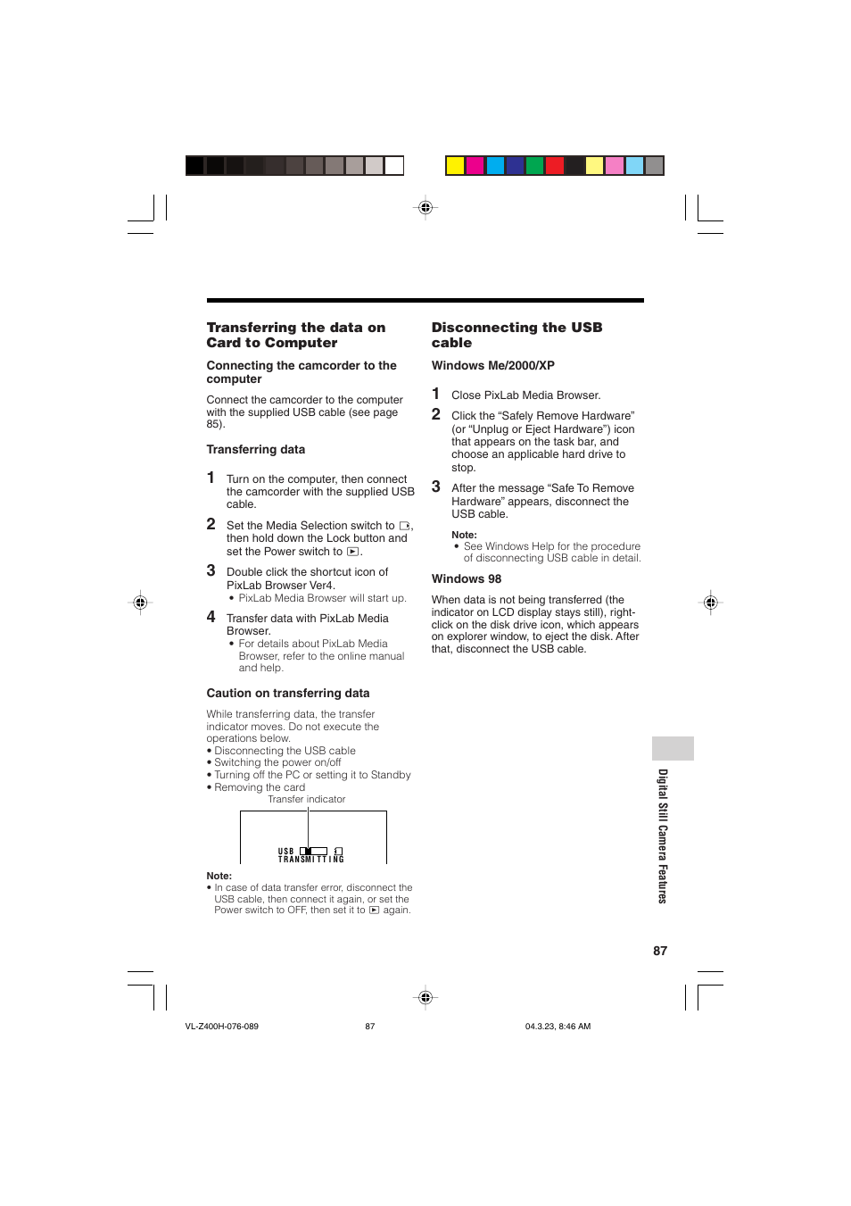 Sharp VL-Z400H-T User Manual | Page 99 / 123