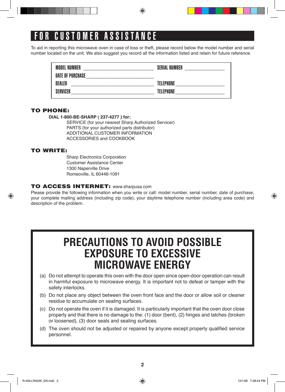 Sharp TINSEB137WRRZ-D61 User Manual | Page 2 / 42