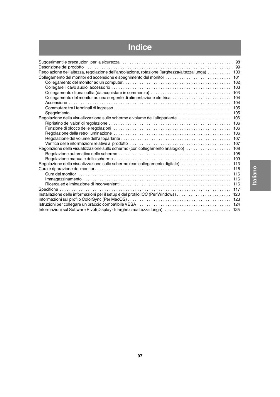 Indice | Sharp LL-T1815 User Manual | Page 97 / 156