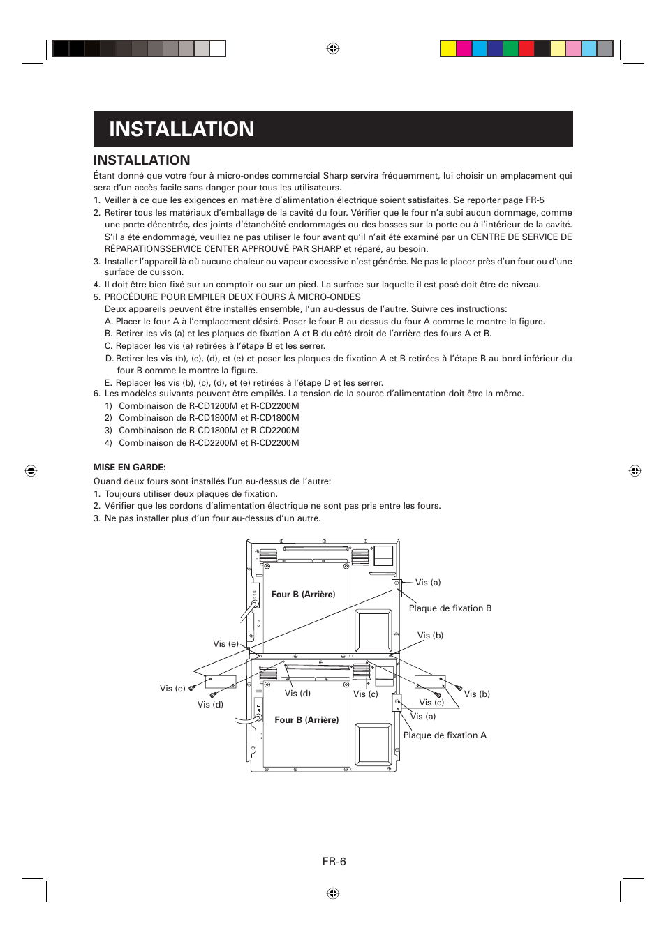 Installation | Sharp CD2200M User Manual | Page 37 / 92