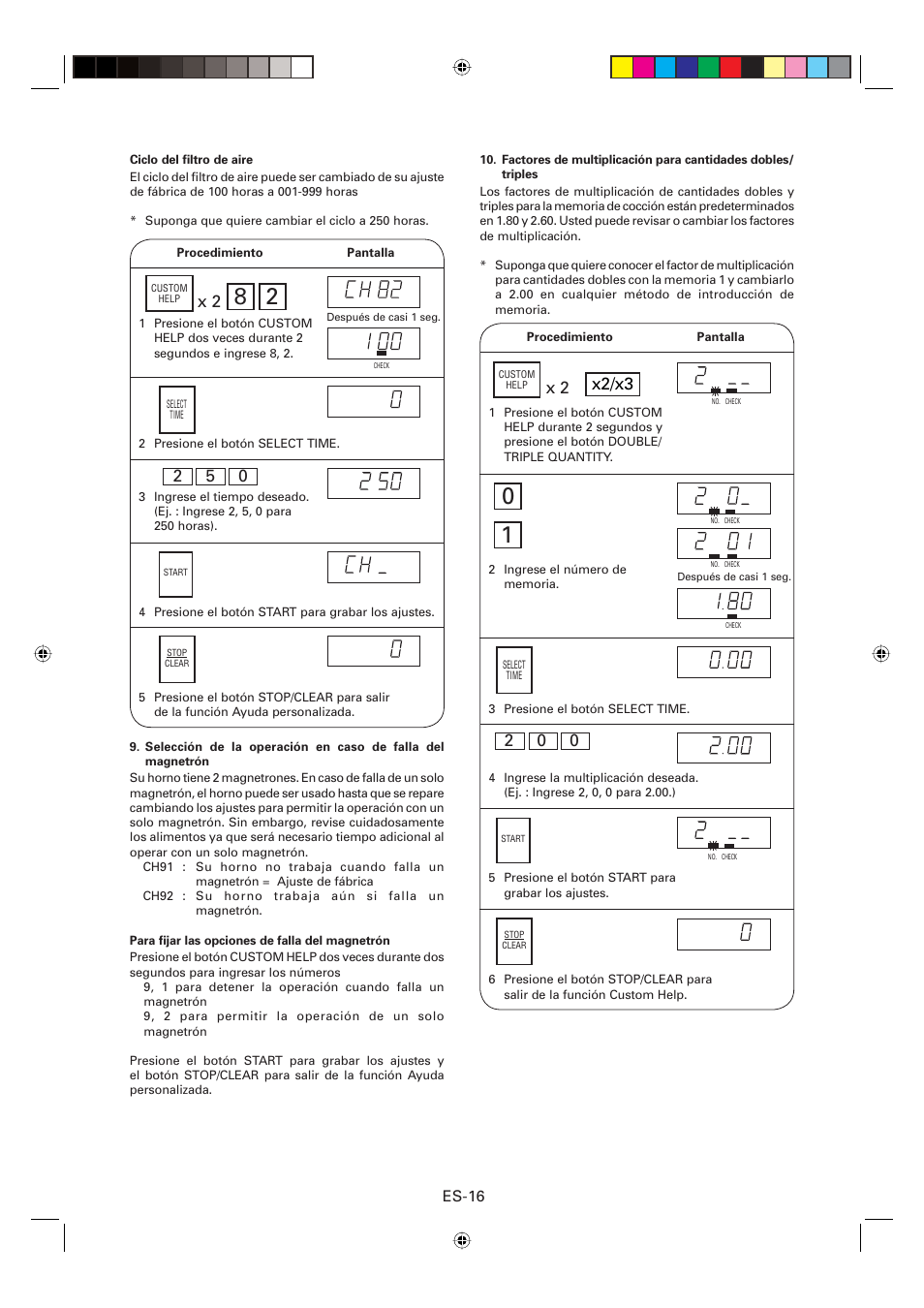 Es-16 | Sharp CD2200M User Manual | Page 77 / 92