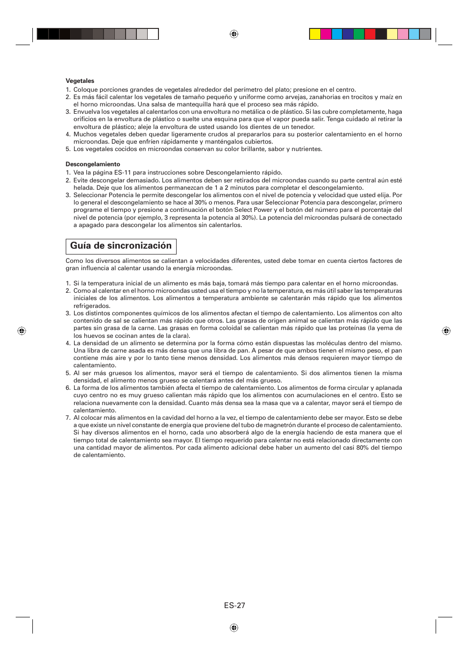 Guía de sincronización, Es-27 | Sharp CD2200M User Manual | Page 88 / 92