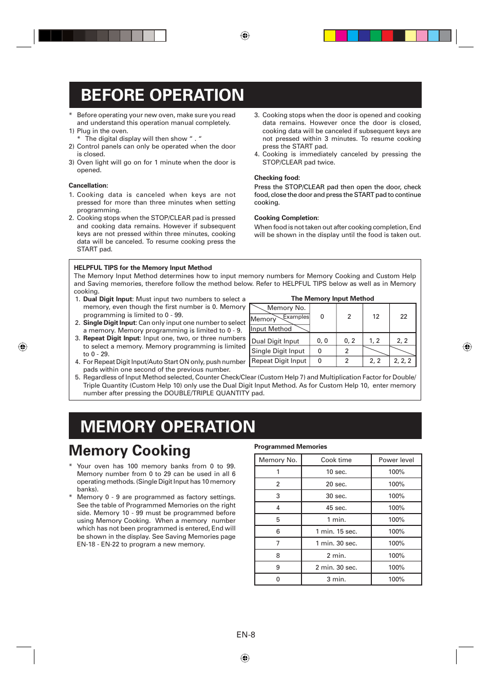 Before operation | Sharp CD2200M User Manual | Page 9 / 92