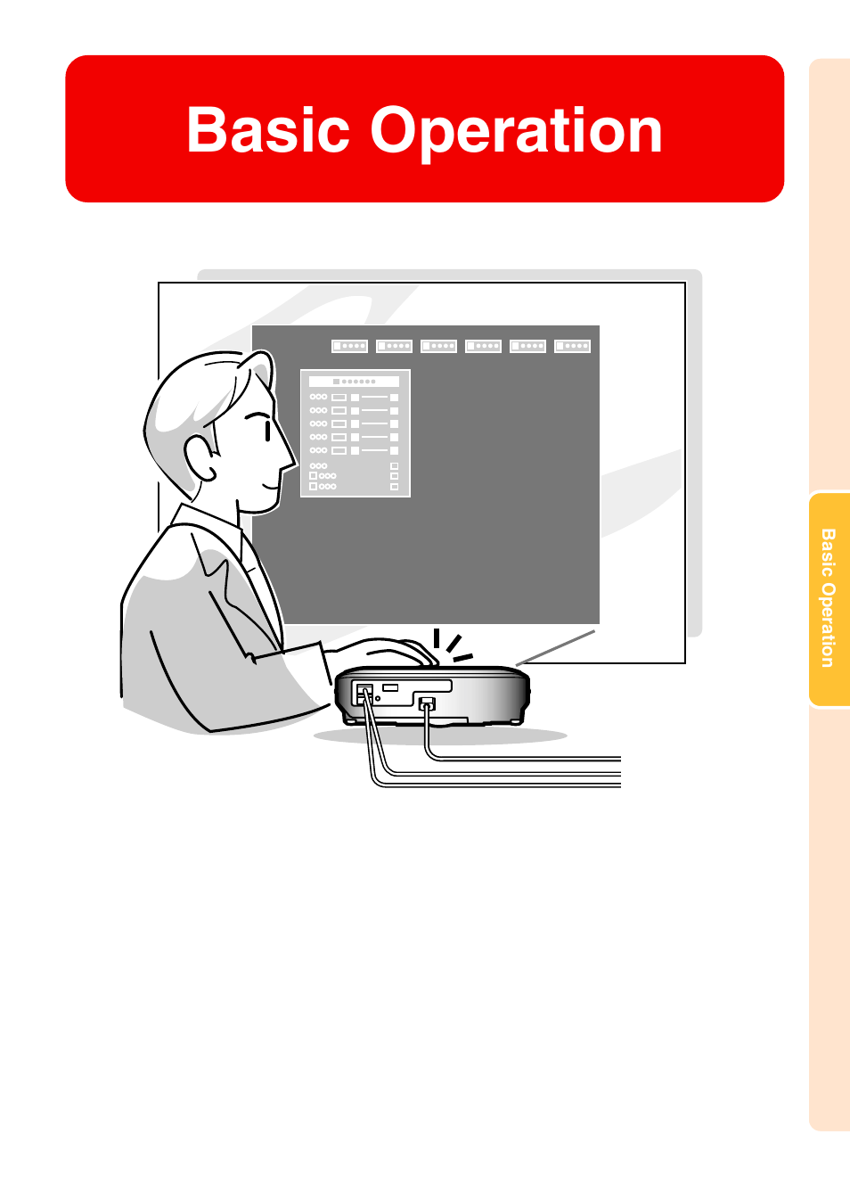 Basic operation | Sharp Notevision PG-C45S User Manual | Page 37 / 106