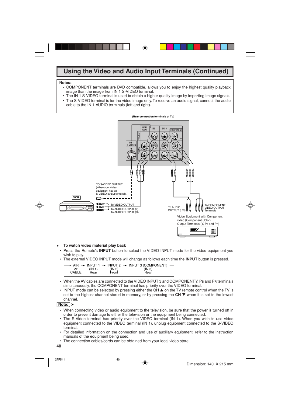 Sharp 27F641 User Manual | Page 40 / 60