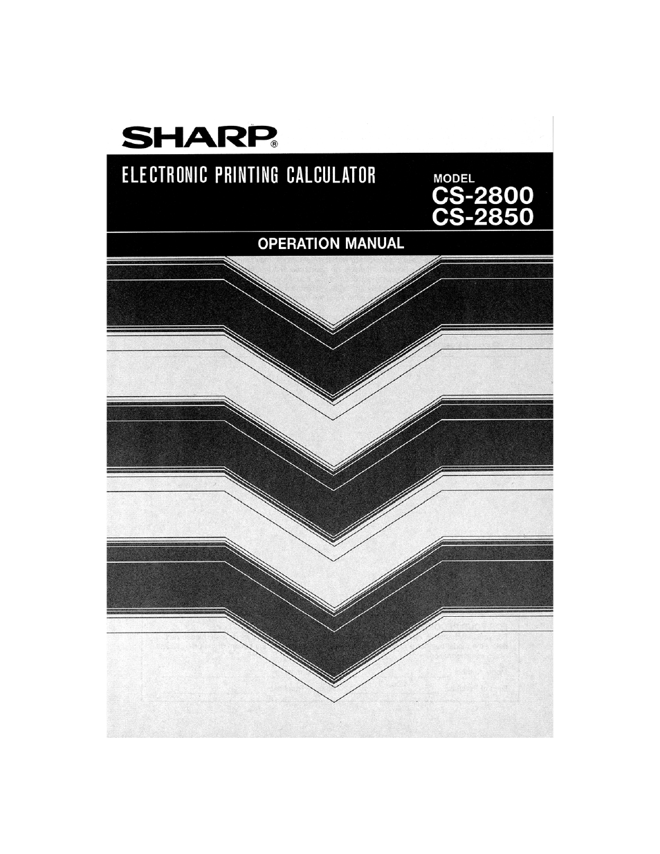 Sharp cs-2850 User Manual | 31 pages