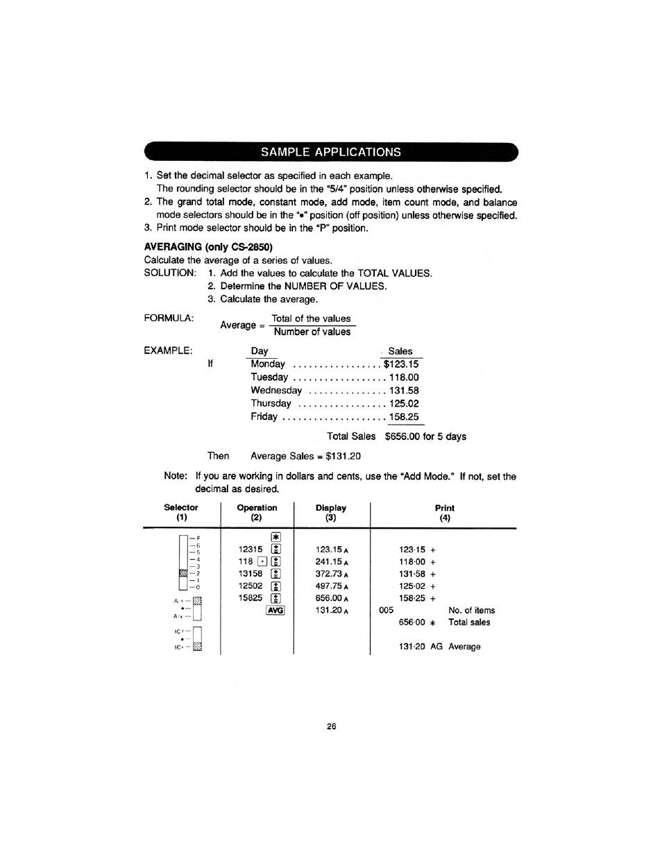 Sample applications | Sharp cs-2850 User Manual | Page 28 / 31