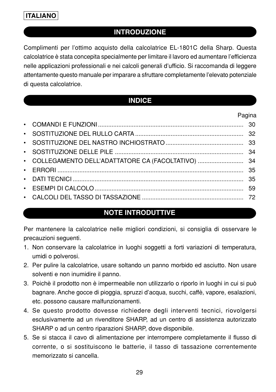 Sharp EL-1801C User Manual | Page 31 / 79