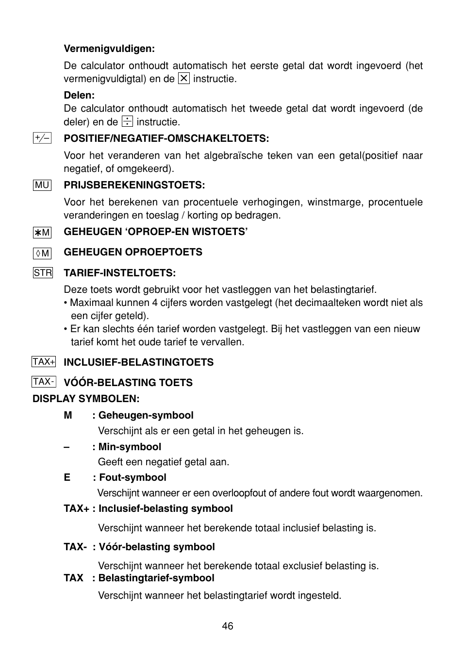 Sharp EL-1801C User Manual | Page 48 / 79