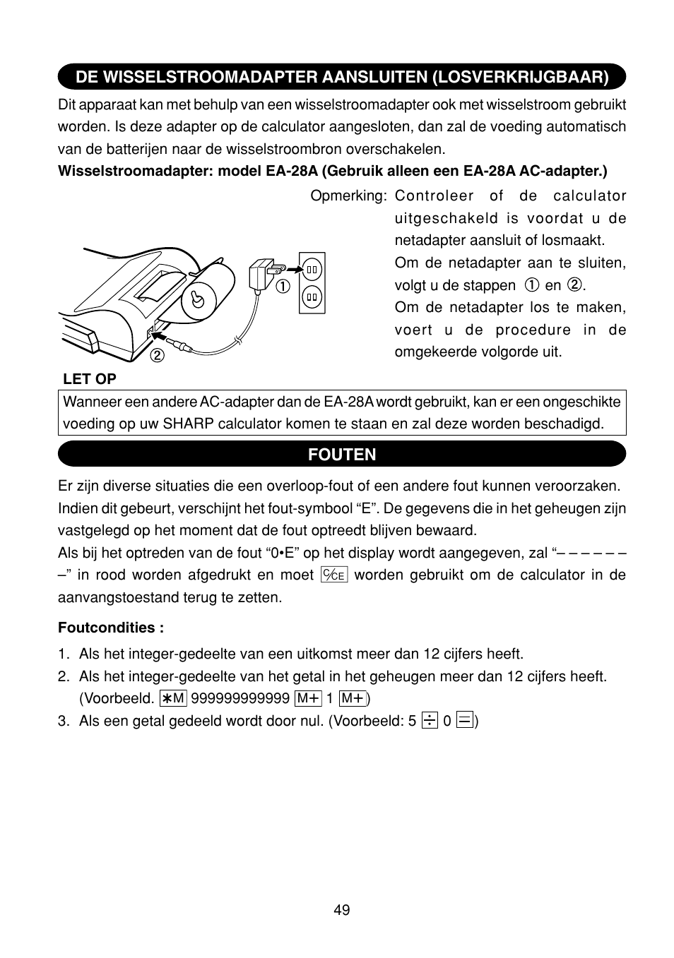 Sharp EL-1801C User Manual | Page 51 / 79