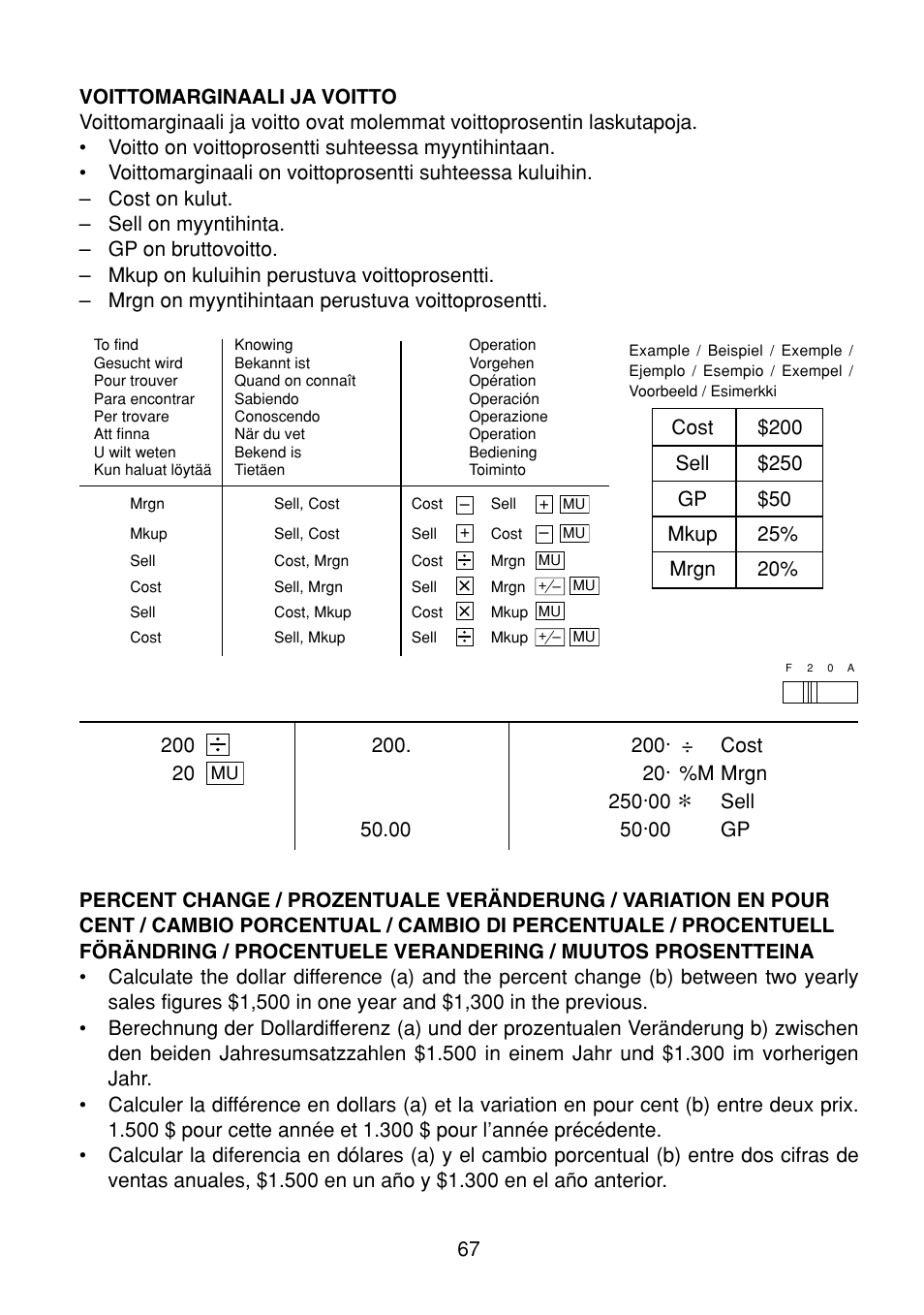 Sharp EL-1801C User Manual | Page 69 / 79