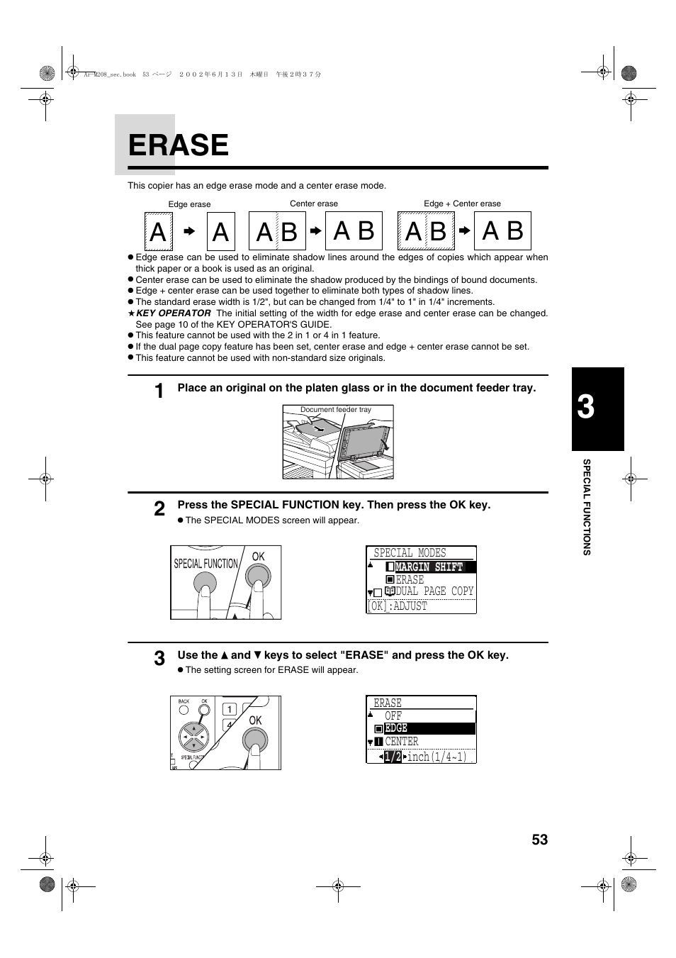 Erase | Sharp T FOUND AR-M208 User Manual | Page 55 / 128