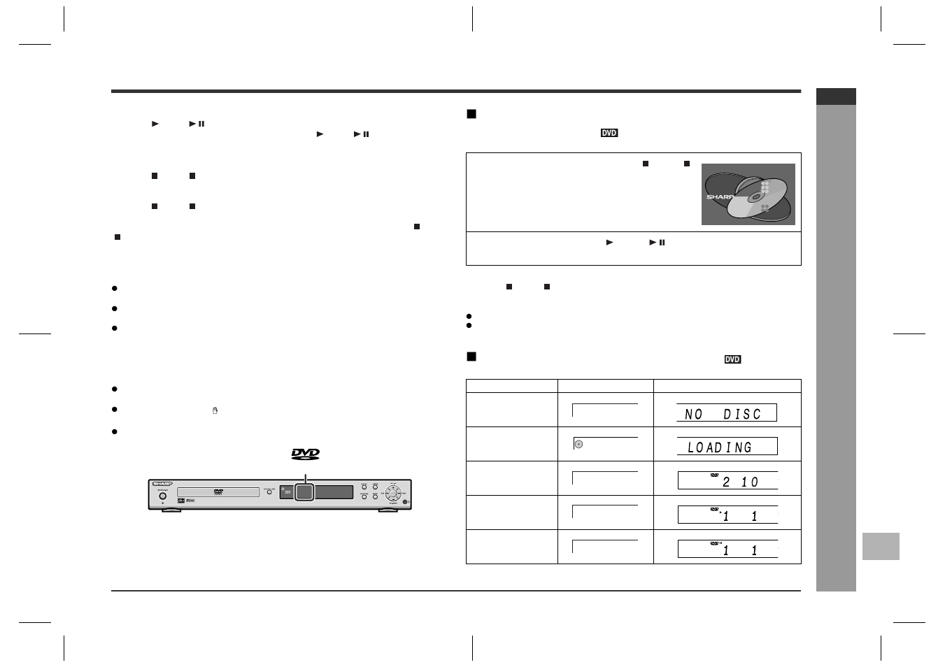 Dv d oper ation, Dvd mode operation indicators, E-24 | D v d pla y ba c k, Caution | Sharp HT-CN400DVH User Manual | Page 31 / 61