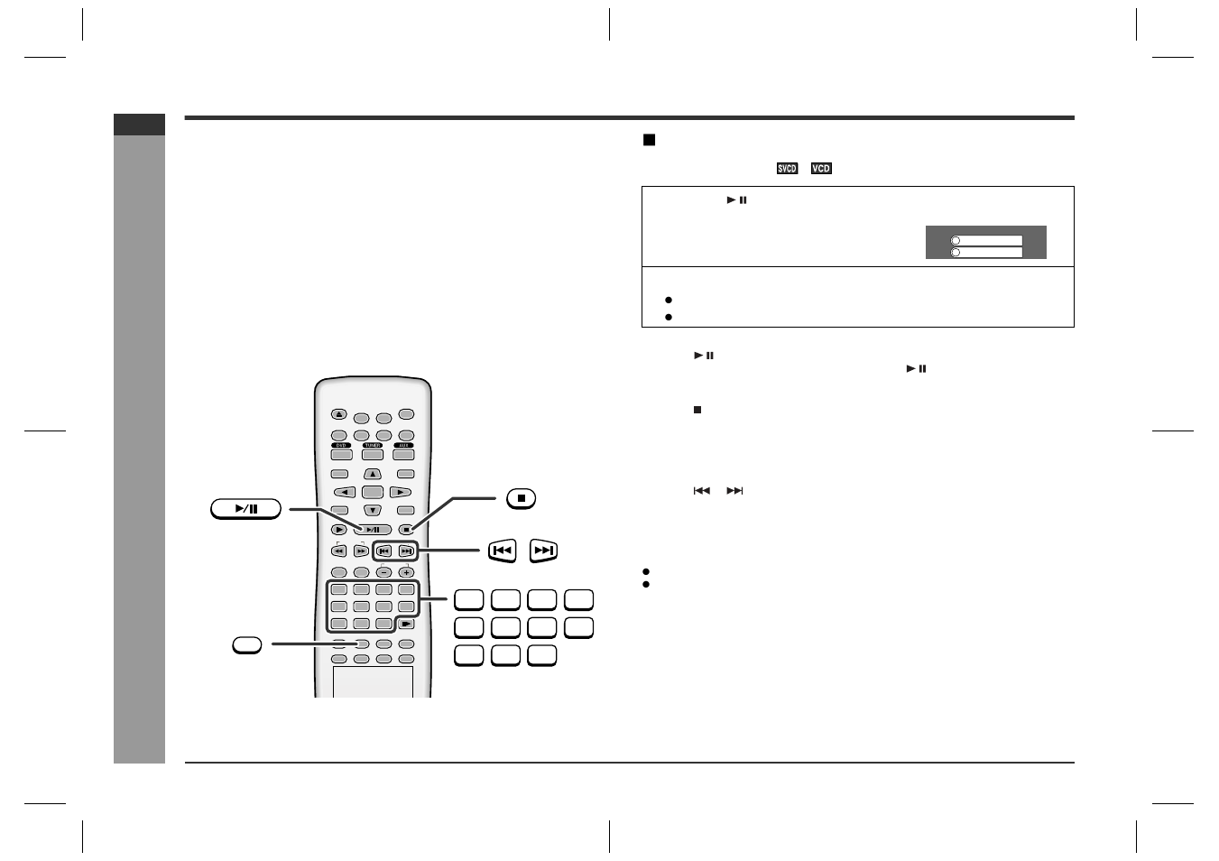 Video cd and super video cd playback, Vi deo cd and sup e r vi deo cd o p eratio n, Playback of a video cd (super video cd) with p.b.c | E-33 | Sharp HT-CN400DVH User Manual | Page 40 / 61