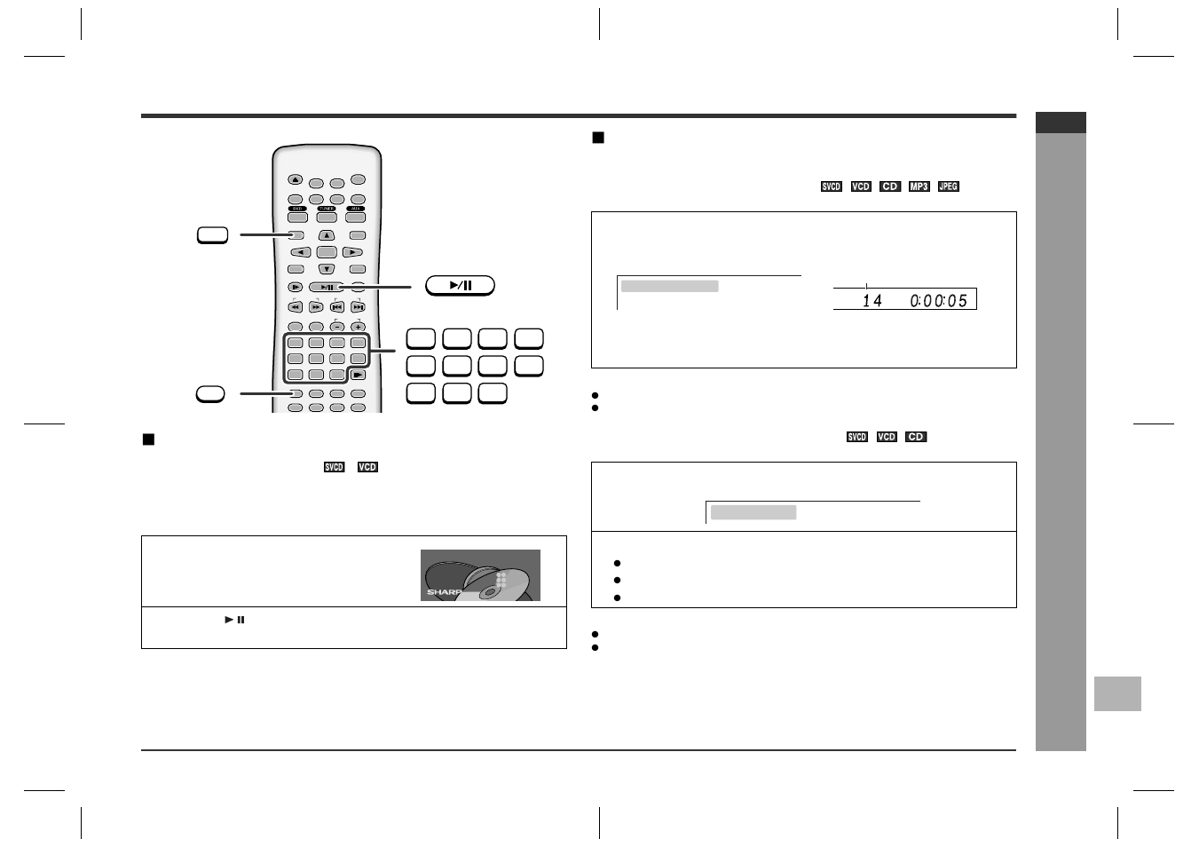 Vi deo cd and sup e r vi deo cd o p eratio n, E-34 | Sharp HT-CN400DVH User Manual | Page 41 / 61