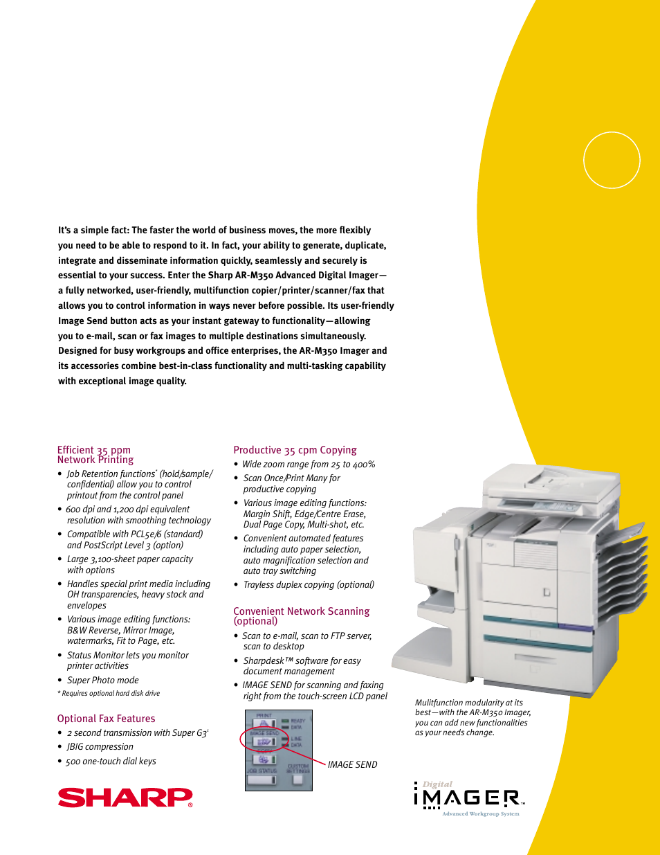 Sharp AR-M350 User Manual | 2 pages