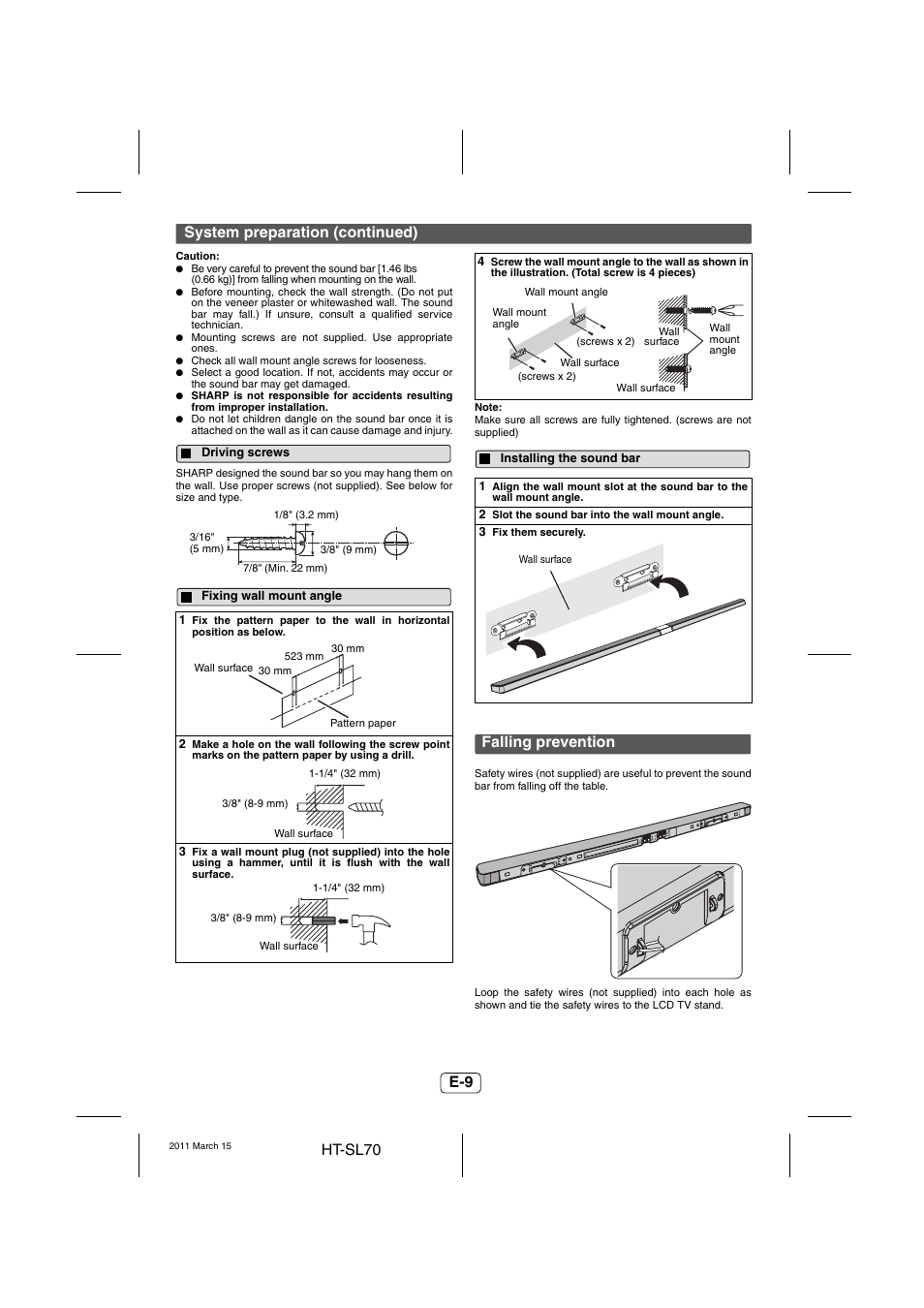 Sharp HTSL70 User Manual | Page 10 / 16