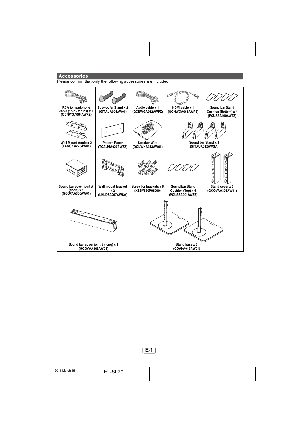 Sharp HTSL70 User Manual | Page 2 / 16