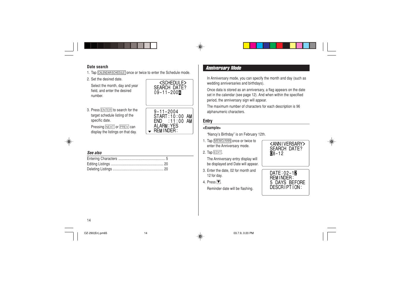 Sharp OZ-290 User Manual | Page 16 / 60