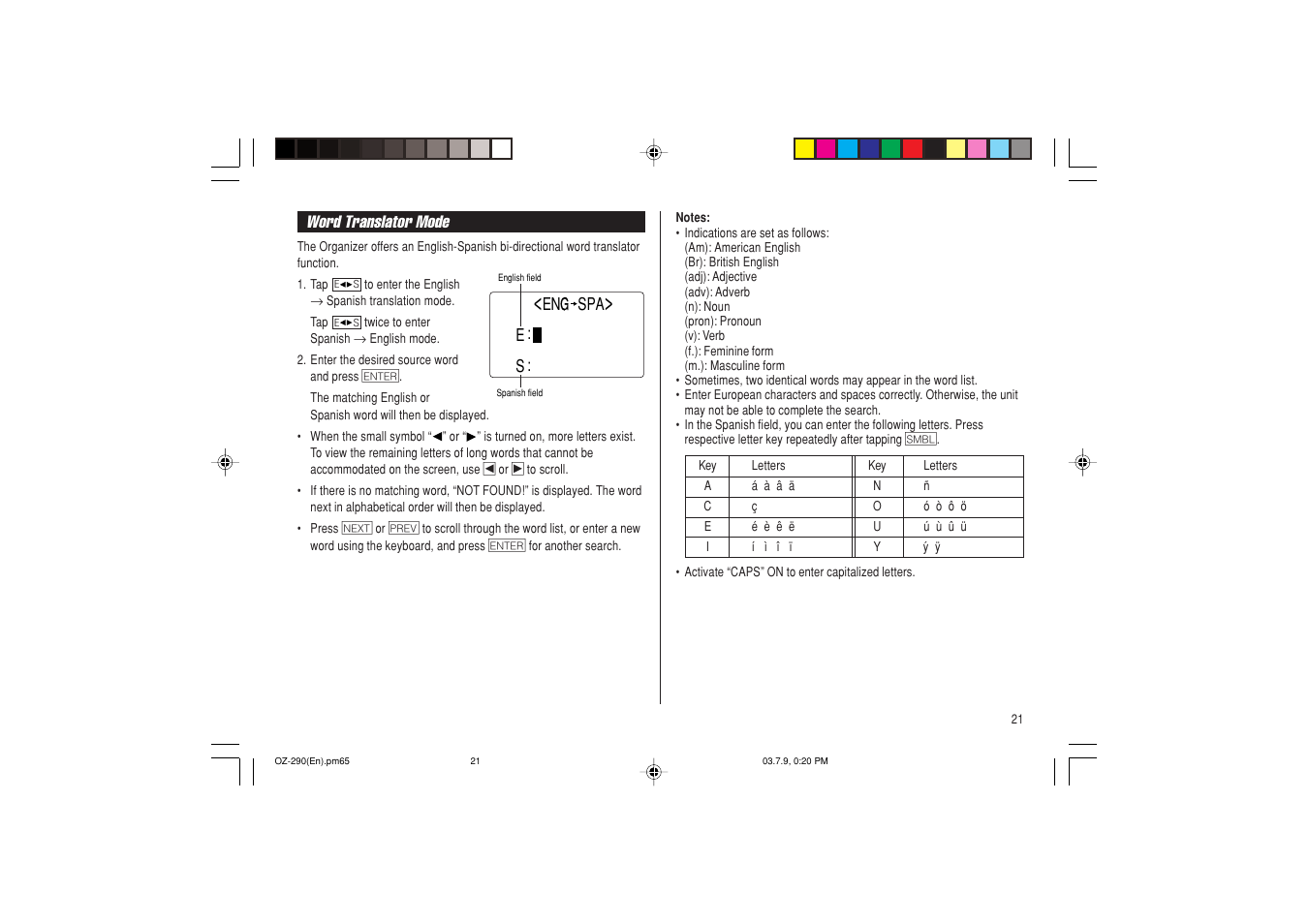 Sharp OZ-290 User Manual | Page 23 / 60