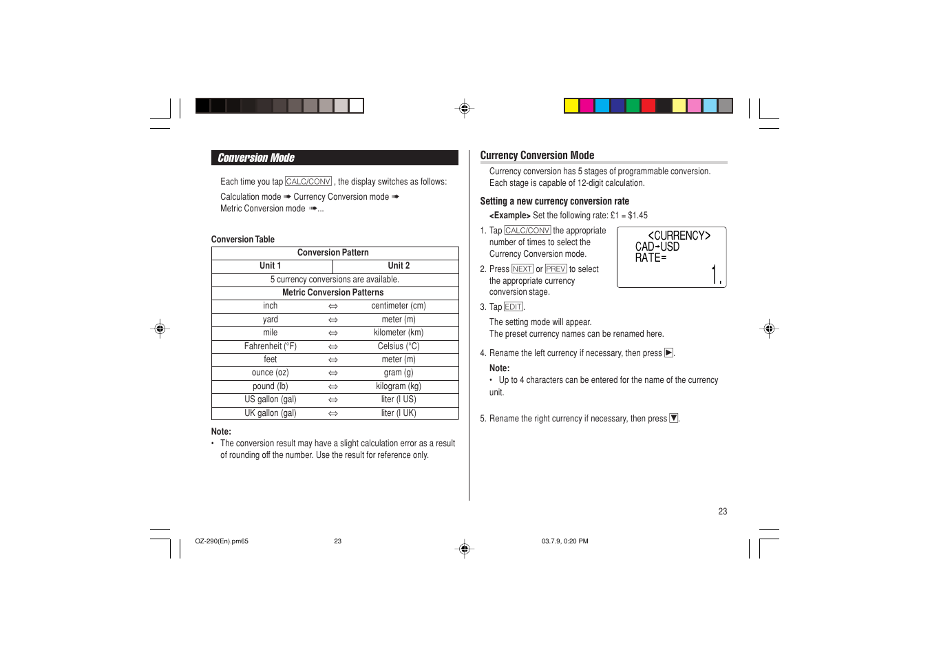 Sharp OZ-290 User Manual | Page 25 / 60