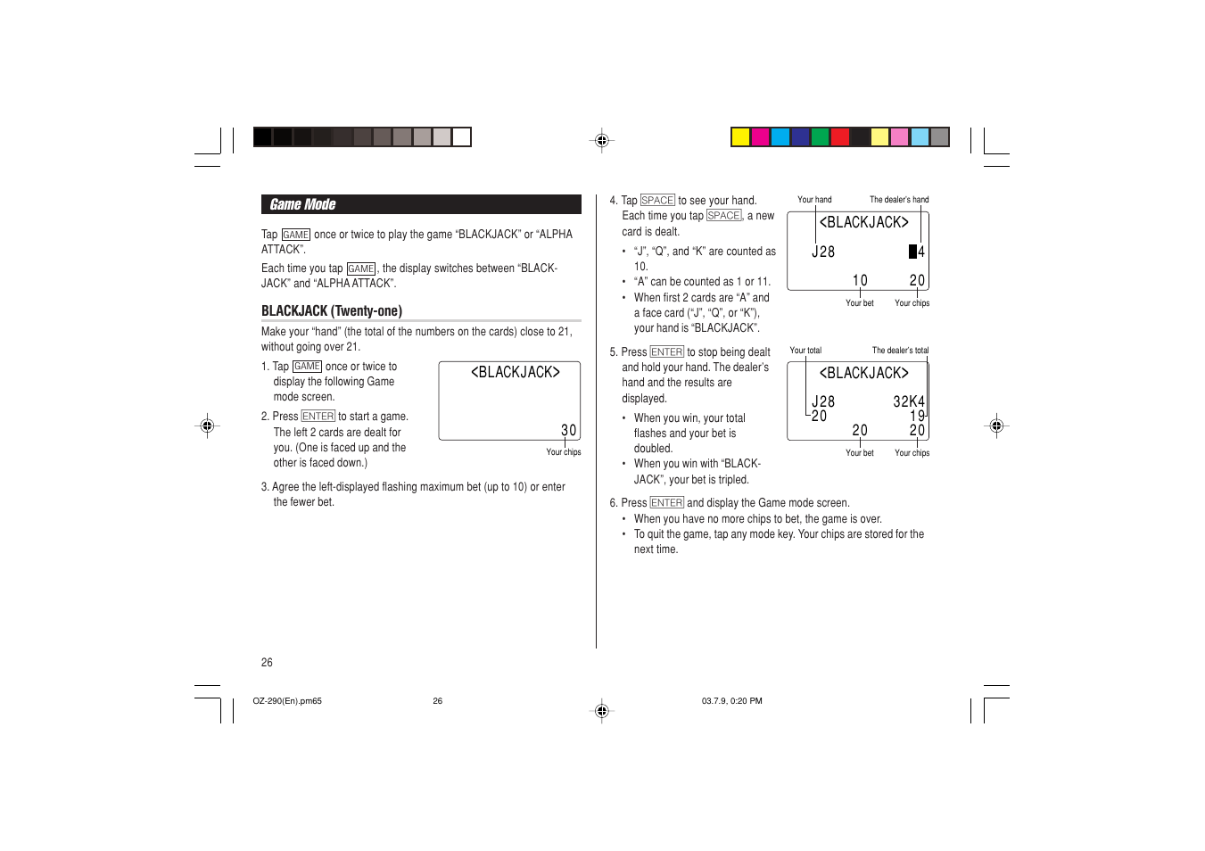 Sharp OZ-290 User Manual | Page 28 / 60