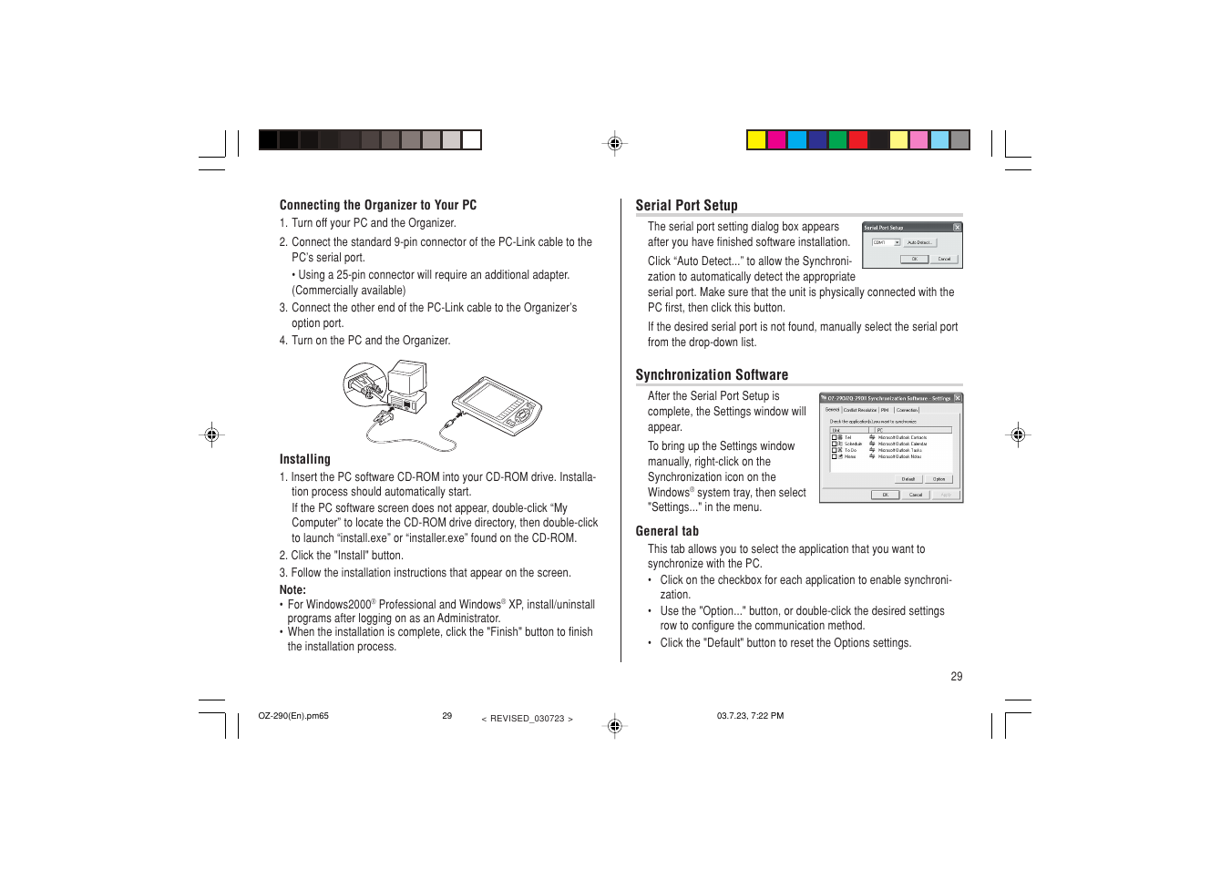 Sharp OZ-290 User Manual | Page 31 / 60