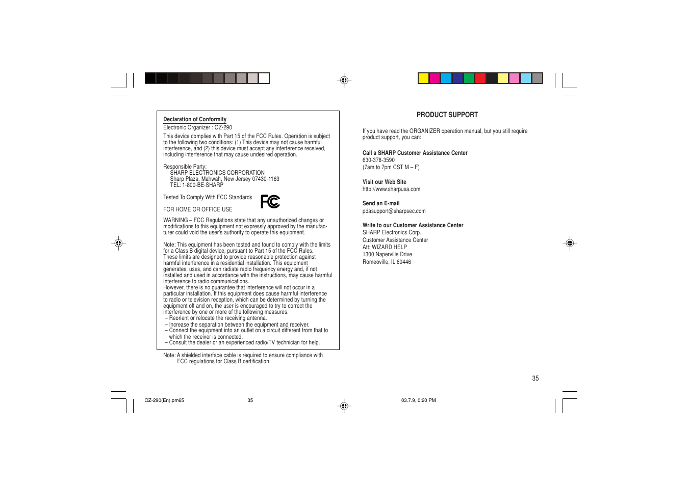 Sharp OZ-290 User Manual | Page 37 / 60