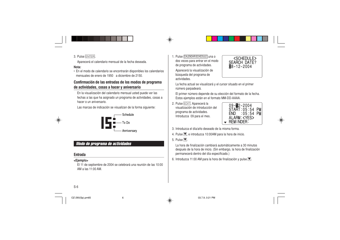 Sharp OZ-290 User Manual | Page 44 / 60