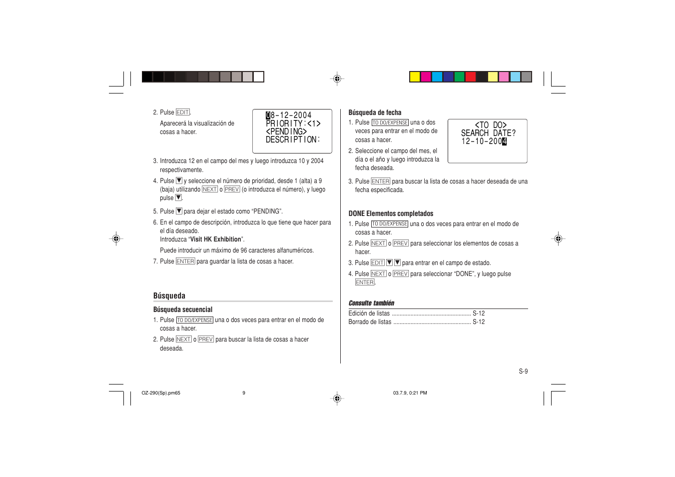 Sharp OZ-290 User Manual | Page 47 / 60