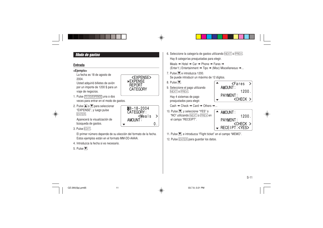 Sharp OZ-290 User Manual | Page 49 / 60