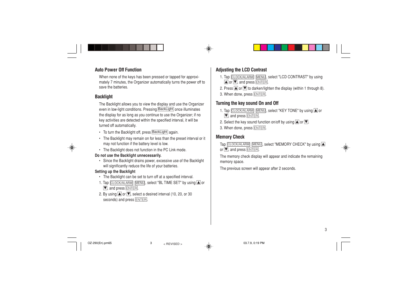 Sharp OZ-290 User Manual | Page 5 / 60