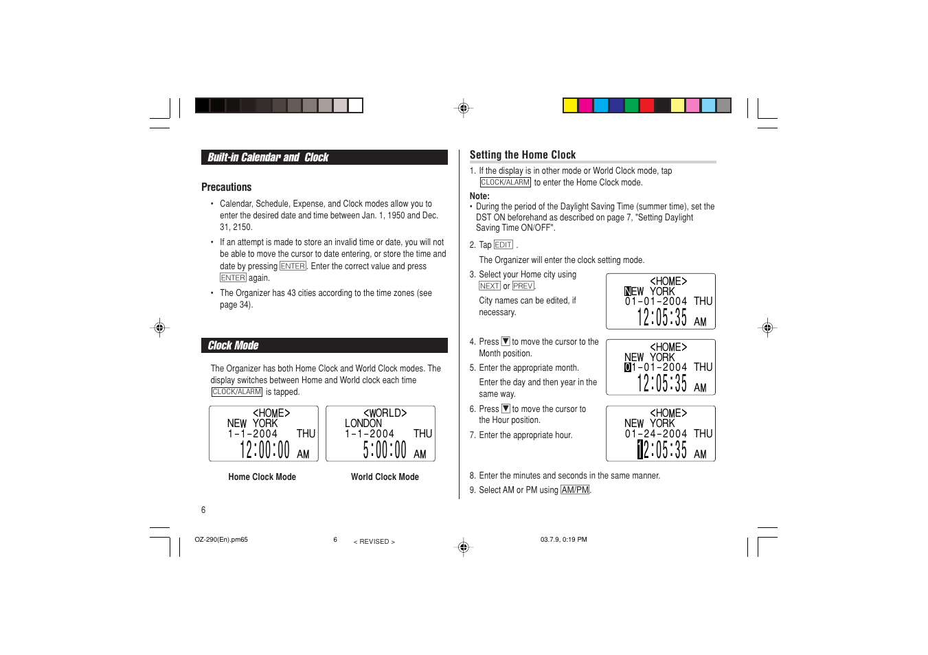 Sharp OZ-290 User Manual | Page 8 / 60