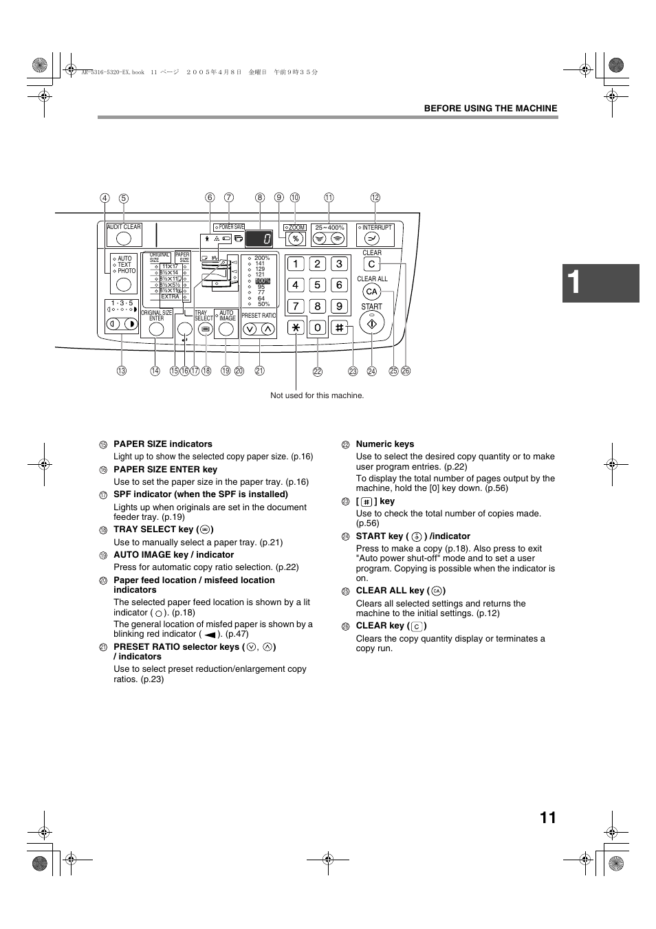Sharp AR-5316 User Manual | Page 13 / 80
