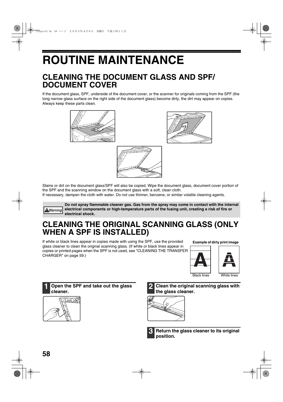 Routine maintenance | Sharp AR-5316 User Manual | Page 60 / 80
