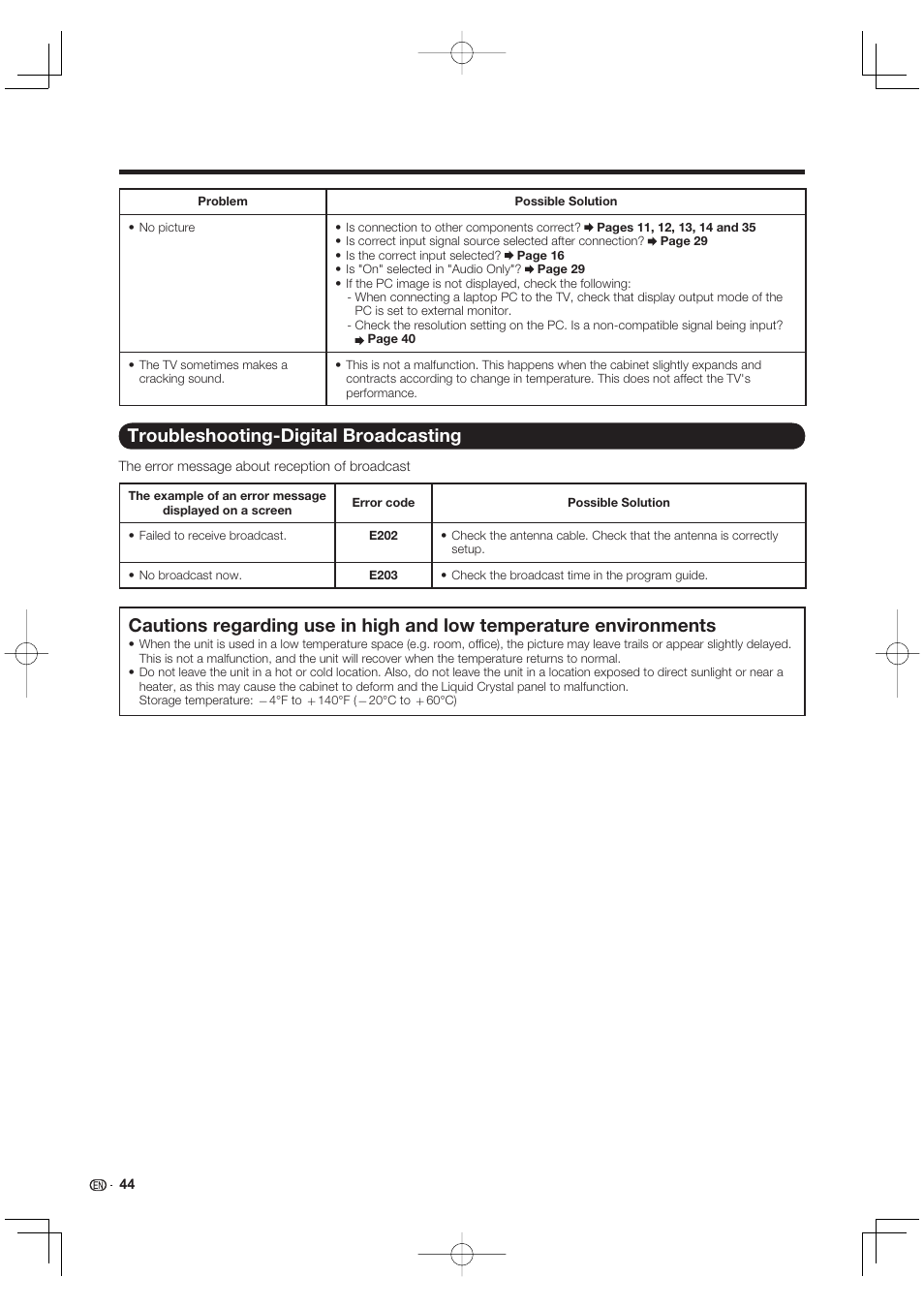 Troubleshooting-digital broadcasting | Sharp AQUOS 09P09-MX-NM User Manual | Page 46 / 51