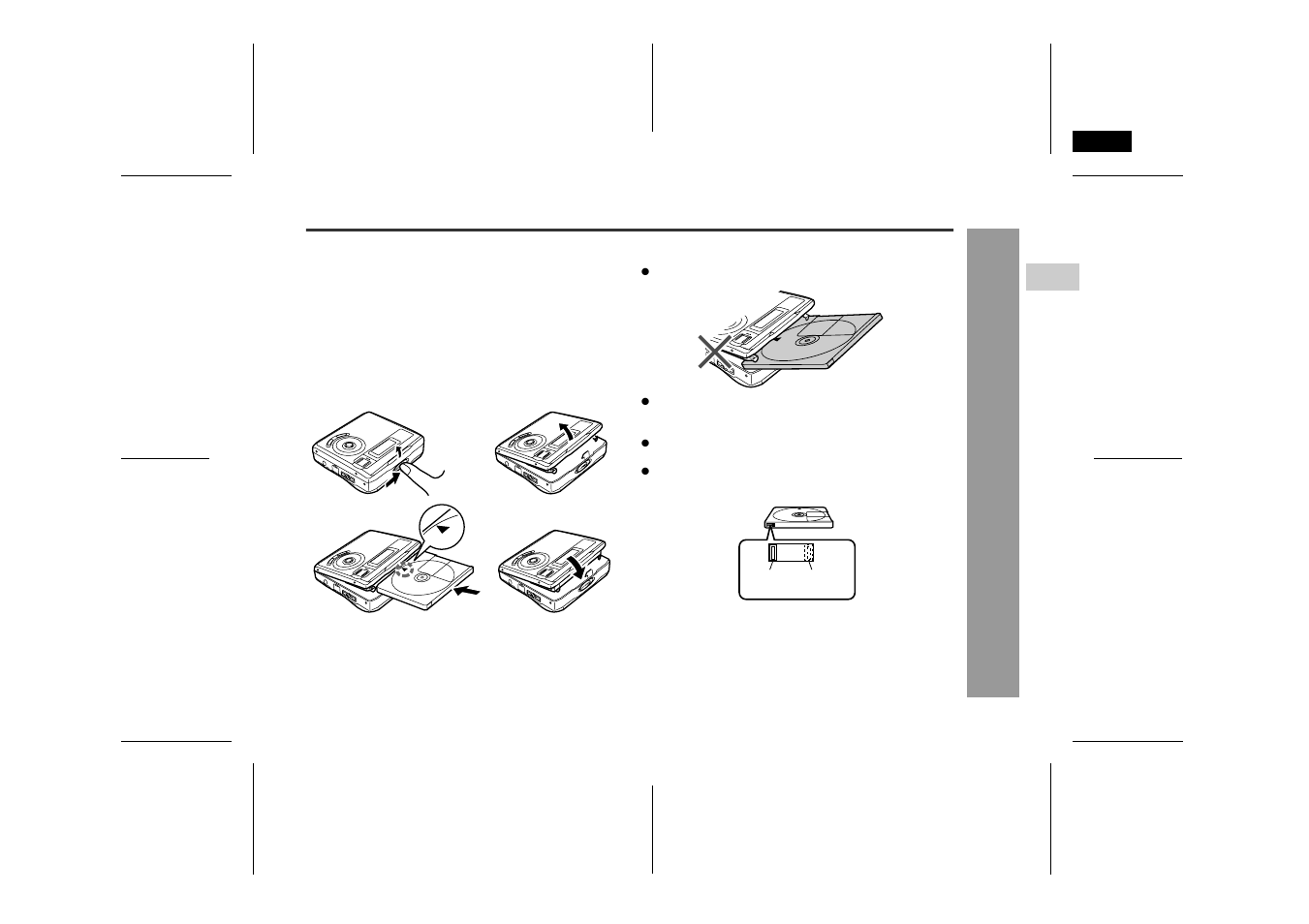 Inserting a minidisc, Pr ep ar ati o n | Sharp IM-DR410E User Manual | Page 11 / 52