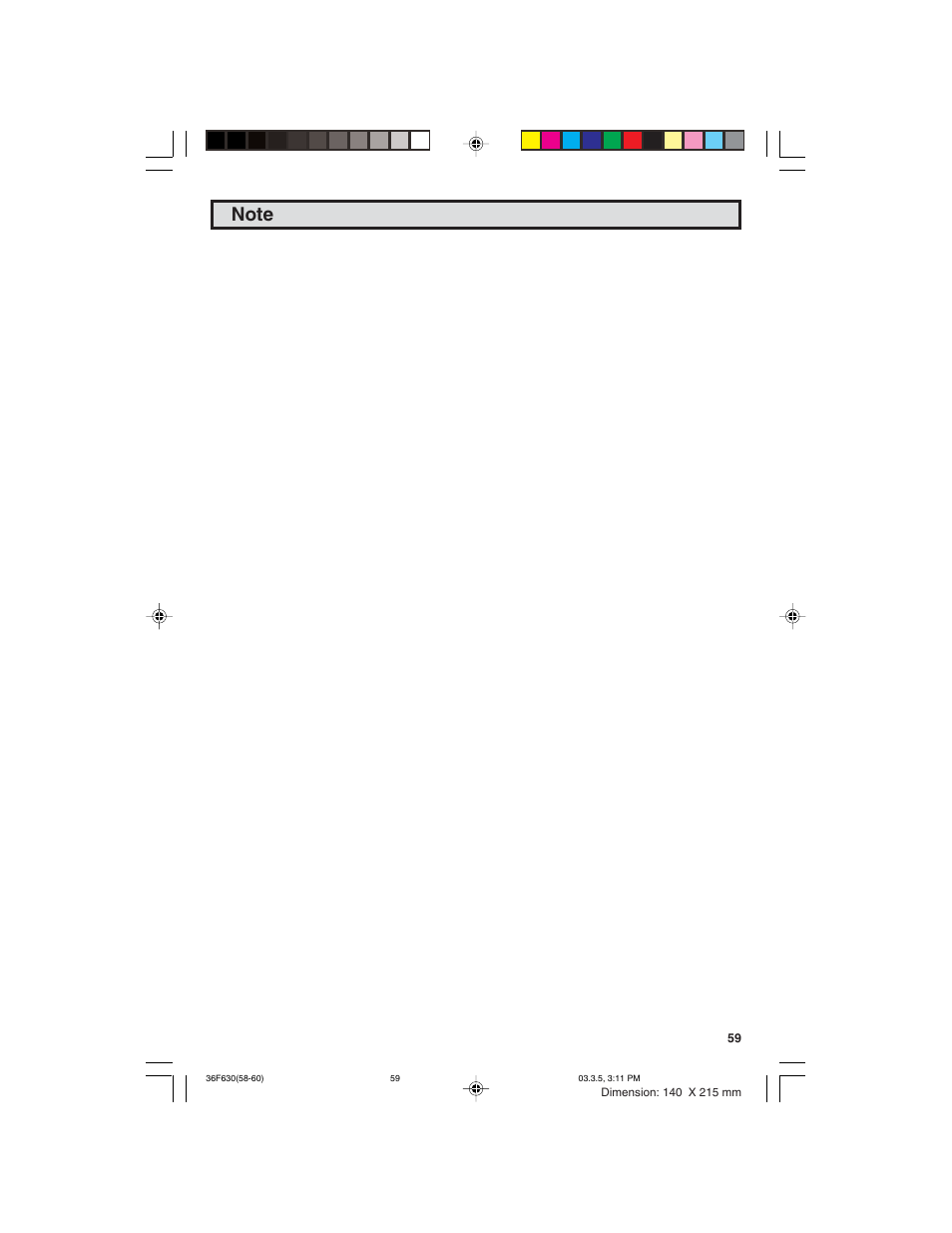 Sharp 36F630 User Manual | Page 59 / 60